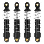 Black Alloy Machined Heavy-Duty Shocks (4) for Traxxas 1/18 TRX-4M Crawler 9764