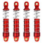 Red Alloy Machined Heavy-Duty Shocks (4) for Traxxas 1/18 TRX-4M Crawler 9764