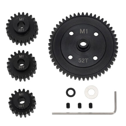 HD Steel 18+20+22+52T Gear Set M1 Pitch for Arrma 1/8 Scale