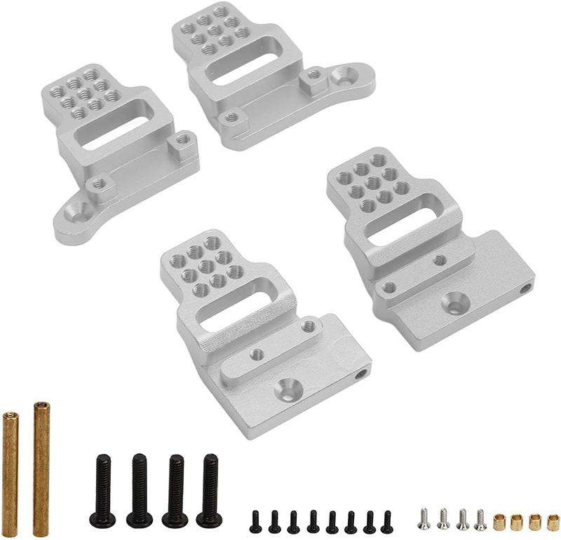 C33170SILVER Alloy Machined Shock Towers (4 pcs) for Traxxas 1/18 TRX-4M Scale Crawler 9826 - Image 1
