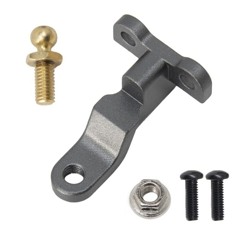 C33174GREY Machined Rear Bumper Receiving Hitch w/ Ball Mount for Traxxas 1/18 TRX-4M 9826 - Image 1