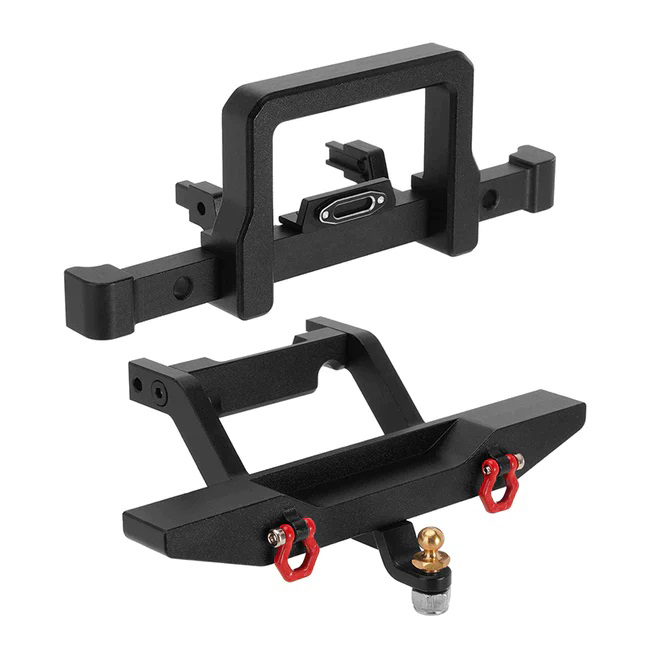 C33179 Alloy Machined Front & Rear Bumper for Traxxas 1/18 TRX-4M Defender Crawler 9734 - Image 1