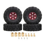 Alloy 1.0 Beadlock Wheels, Tires & Adapters(4) for Traxxas 1/18 TRX-4M 9869 9871