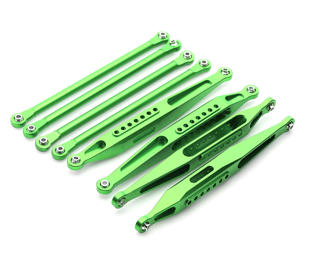 C33194GREEN Alloy Machined F&R Suspension Linkages for Losi 1/8 LMT 1.0 4WD Monster Truck - Image 1