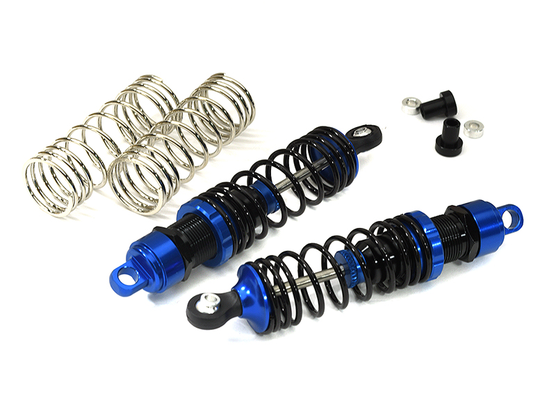 C33214BLUE Machined 90mm Big Bore Shocks for Traxxas 1/10 Drag Slash 3760A - Image 1