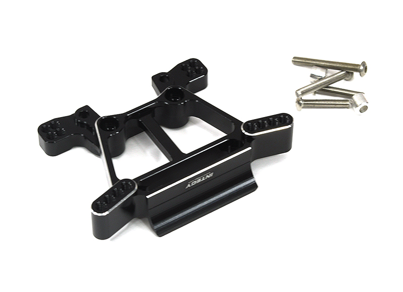 C33232BLACK Black Billet Machined Alloy Front Shock Tower for Traxxas 1/10 Rustler 4X4 6739 - Image 1
