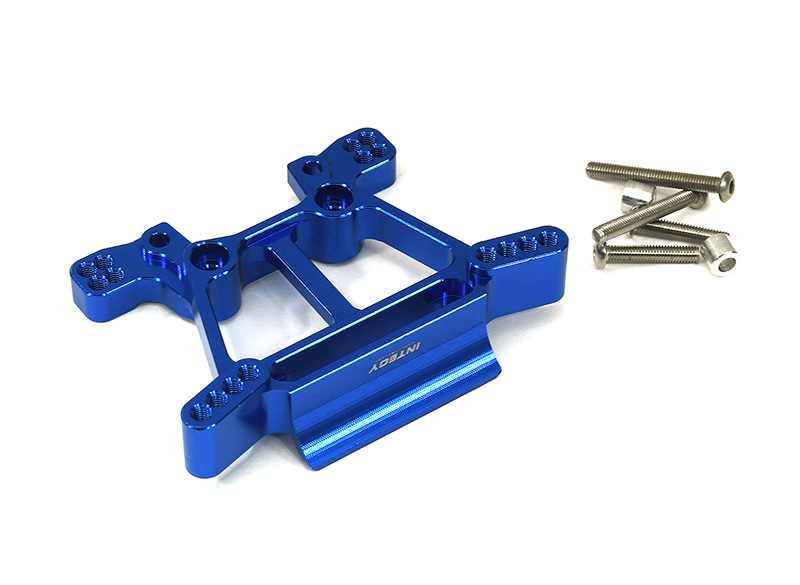 C33232BLUE Blue Billet Machined Alloy Front Shock Tower for Traxxas 1/10 Rustler 4X4 6739 - Image 1