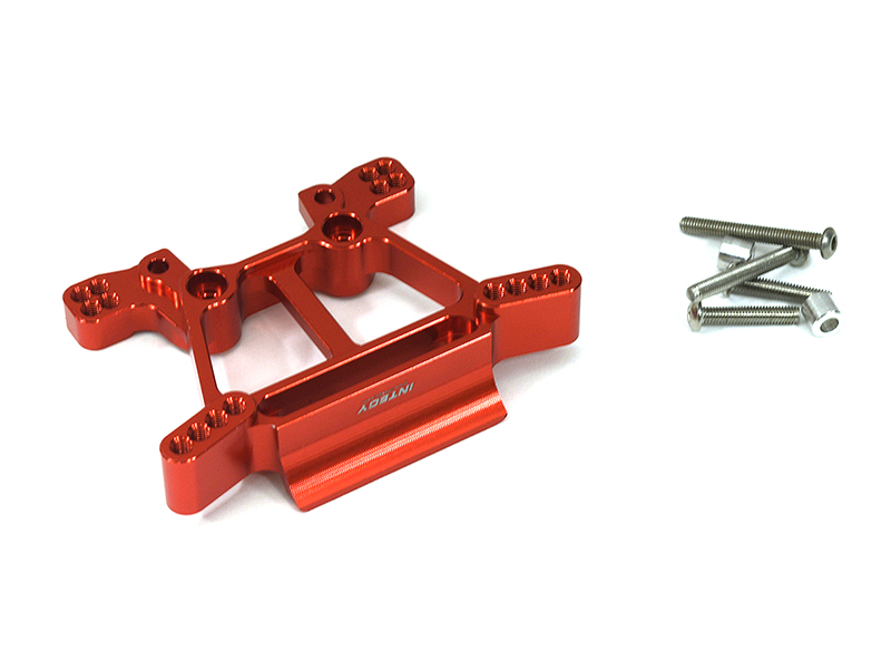 C33232RED Red Billet Machined Alloy Front Shock Tower for Traxxas 1/10 Rustler 4X4 6739 - Image 1
