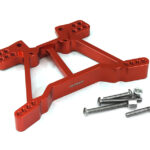 Red Billet Machined Alloy Rear Shock Tower for Traxxas 1/10 Rustler 4X4