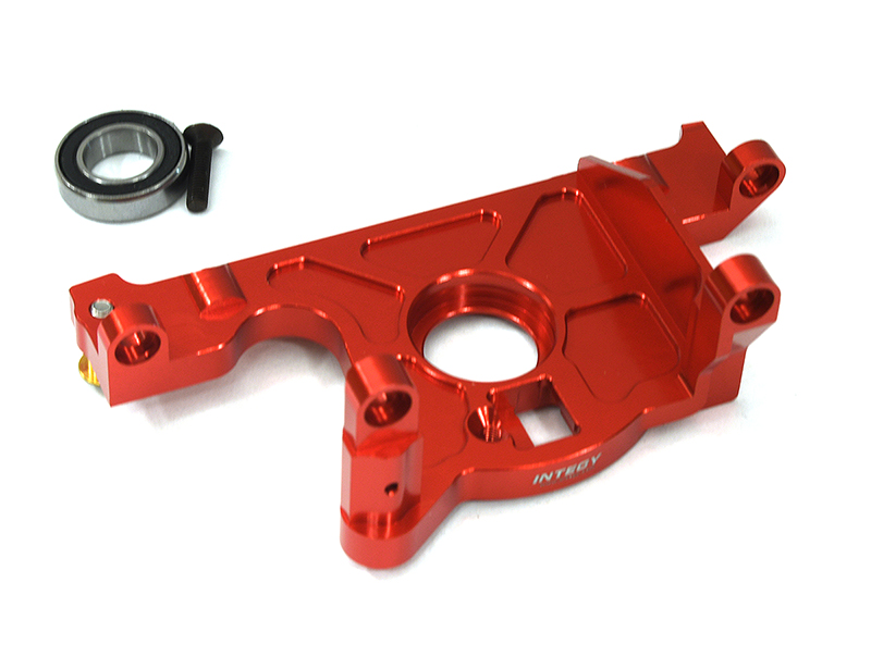 C33234RED Machined Alloy Motor Mount w/10x19x5 Bearing for Traxxas 1/10 Rustler 4X4 7460A - Image 1