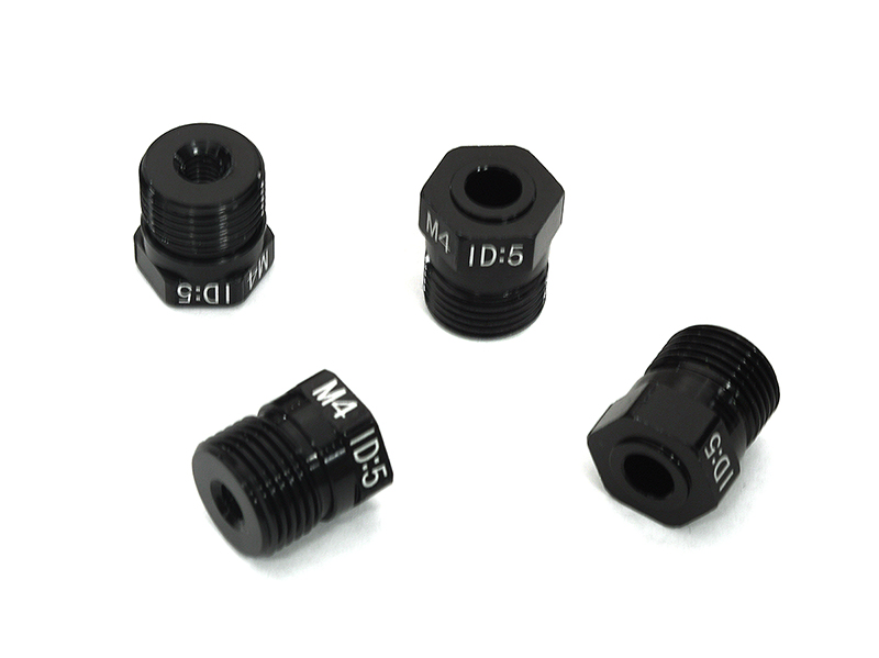 C33258BLACK Type XG Adapters for C33264 & C23115 Setup Station (M4 w/ 5mm ID for Losi 22S) - Image 1