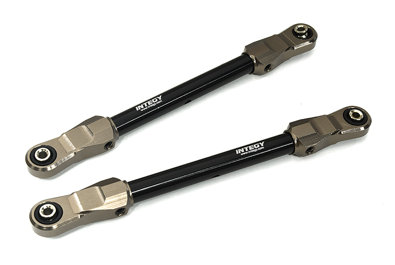 C33269GREY Billet Machined Front 120mm Toe Links (2) for Traxxas 1/8 Sledge 4WD 9549 - Image 1