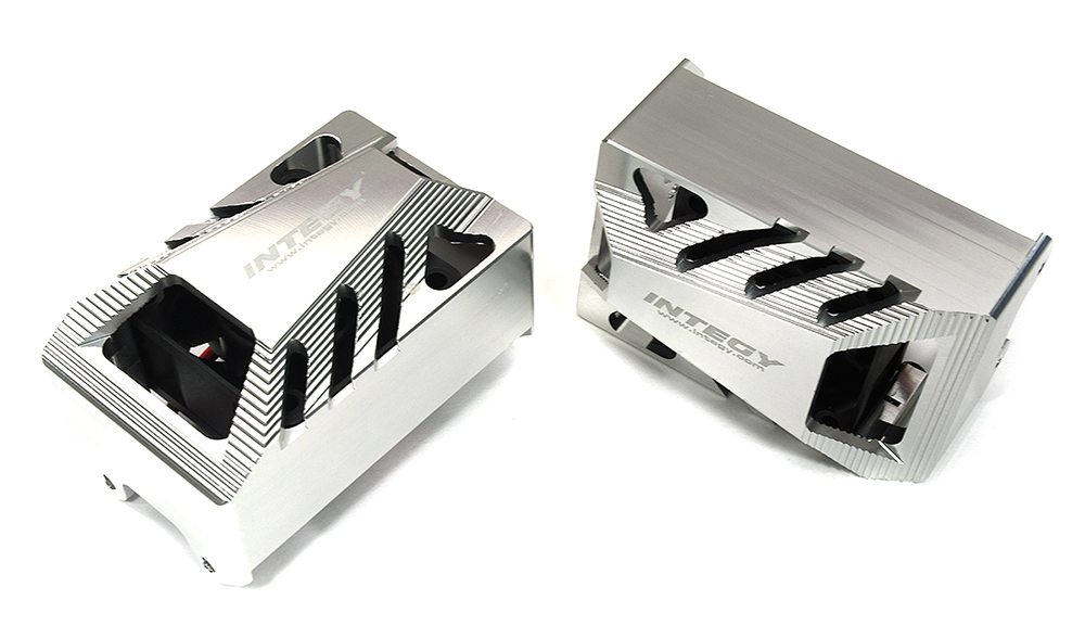 C33271SILVER Machined Shrouds w/ Twin Cooling Fan 40x40mm 17k rpm for Traxxas XRT 3474X - Image 1