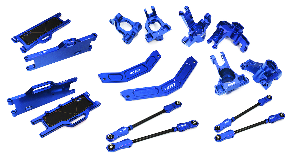 C33280BLUE Blue Billet Machined Suspension Upgrade Kit for Arrma 1/10 Kraton 4X4 4S V2 BLX - Image 1