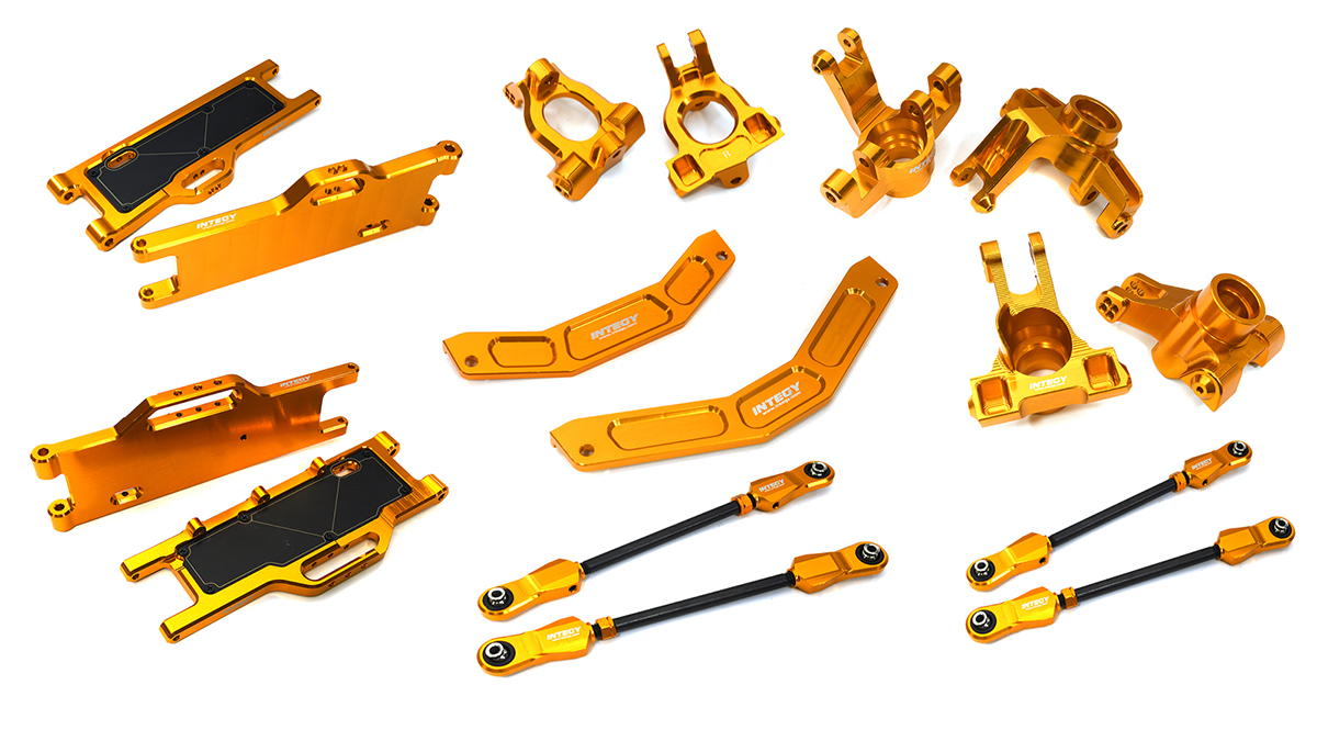 C33280ORANGE Orange Billet Machined Suspension Upgrade for Arrma 1/10 Kraton 4X4 4S V2 BLX - Image 1