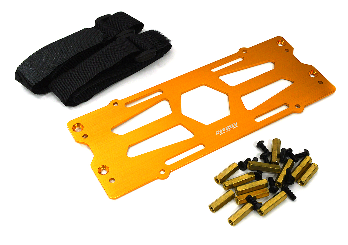 C33281ORANGE Billet Machined Battery Plate for Losi 1/10 Lasernut U4 4WD Brushless RTR - Image 1