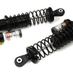 Black Billet Machined Upgrade Piggyback Shocks Pair for Axial SCX6 Crawler