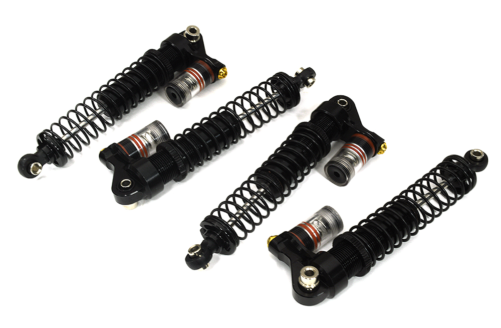C33283BLACK Billet Machined Piggyback Shocks for Element RC 1/10 Scale Enduro Sendero - Image 1