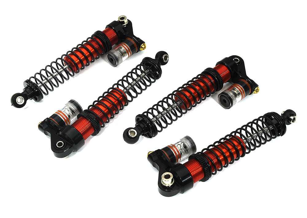C33283RED Billet Machined Piggyback Shocks for Element RC 1/10 Scale Enduro Sendero - Image 1