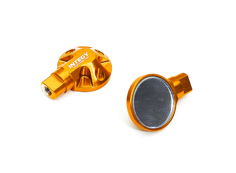 C33292ORANGE Orange Realistic Side Mirror Set for Losi 1/10 Lasernut U4 4WD Brushless RTR - Image 1