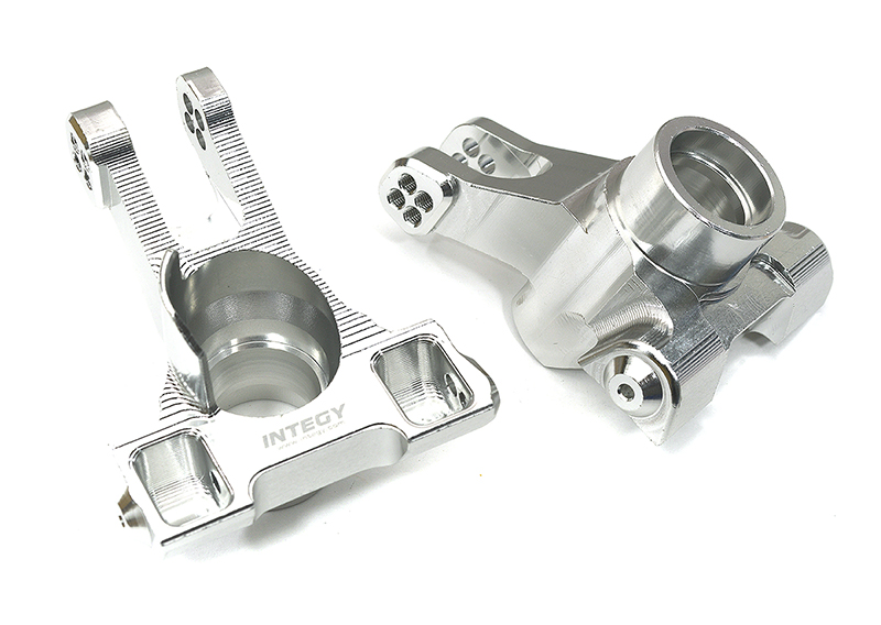 C33297SILVER Billet Machined Rear Hub Carriers for Arrma 1/10 Kraton 4X4 4S V2 BLX ARAC5043 - Image 1