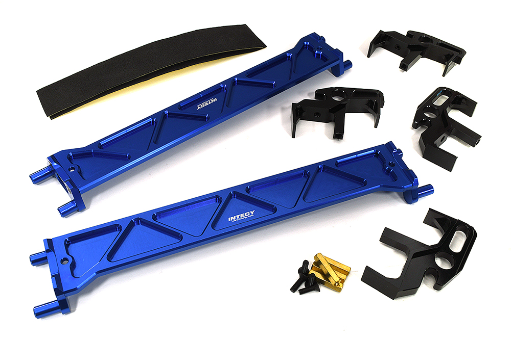 C33303BLUE Billet Machined Battery Hold-Downs & Mounts Kit for Traxxas XRT 7819 - Image 1