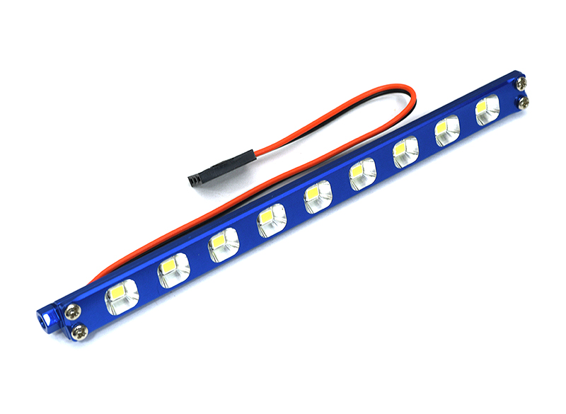 C33308BLUE Billet Machined Front LED Light Bar for Losi 1/10 Lasernut U4 4WD Brushless RTR - Image 1