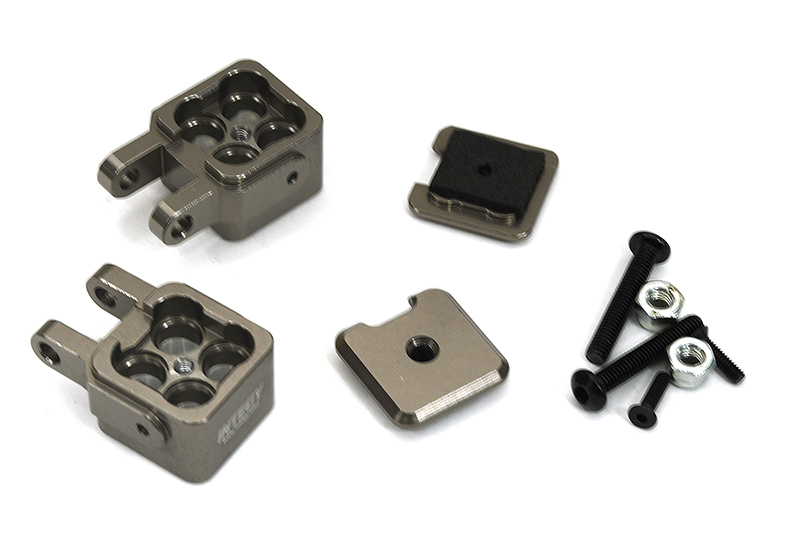 C33309GREY Billet Machined Spot LED Light Pod Housings for Losi 1/10 Lasernut U4 4WD RTR - Image 1