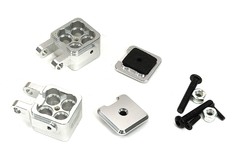 C33309SILVER Billet Machined Spot LED Light Pod Housings for Losi 1/10 Lasernut U4 4WD RTR - Image 1