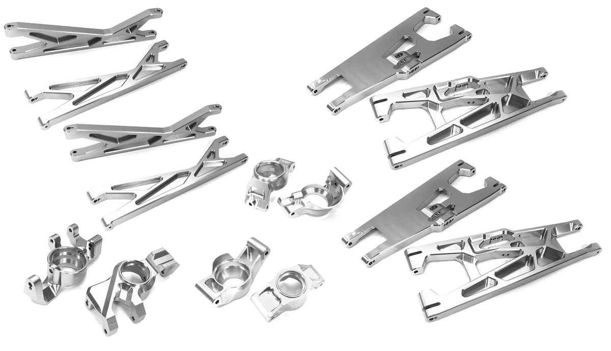 C33315SILVER Billet Machined Suspension Conversion Kit for Traxxas XRT - Image 1