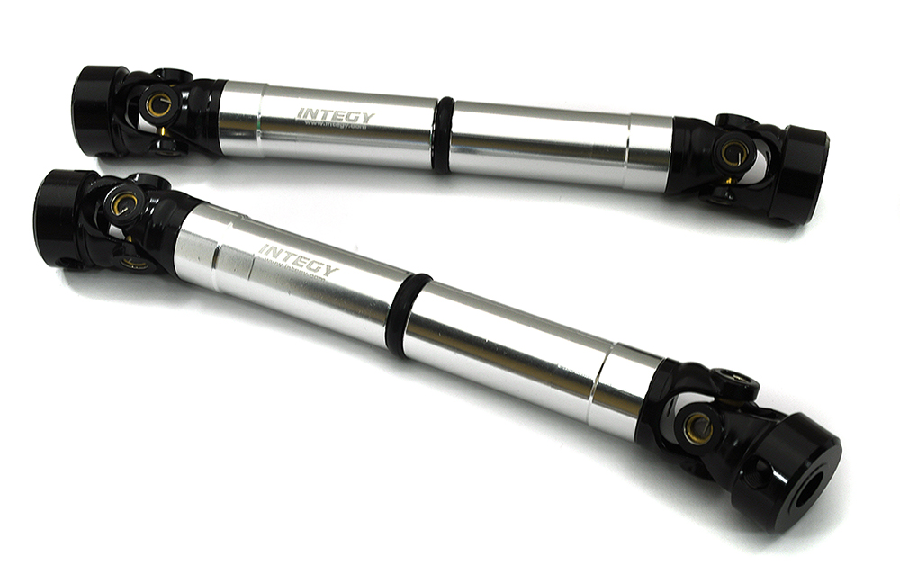 C33341SILVER Machined Universal Center Drive Shafts for Axial SCX6 Crawler252009 202010 - Image 1