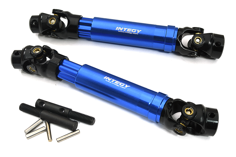 C33344BLUE Machined Alloy Universal Drive Shafts for Traxxas 1/10 Maxx 4S 8950 - Image 1