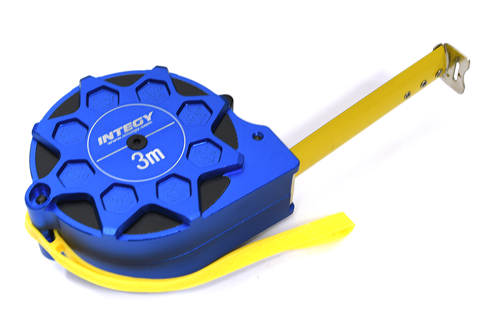 C33345BLUE 3 Meter Tape Measure by Integy - Alloy Machined Case 9ft Metric & Inch - Image 1