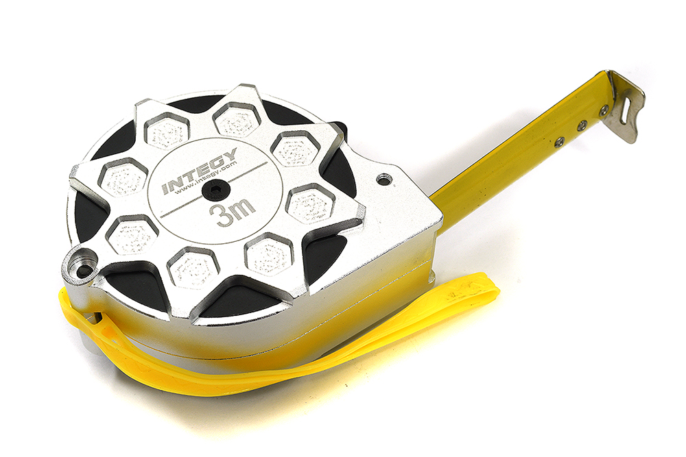 C33345SILVER 3 Meter Tape Measure by Integy - Alloy Machined Case 9ft Metric & Inch - Image 1