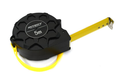 5 Meter Tape Measure by Integy - Alloy Machined Case 15ft Metric & Inch, Black