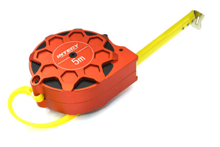 5 Meter Tape Measure by Integy - Red Alloy Machined Case 15ft Metric & Inch