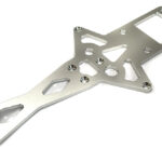 Billet Machined Silver Center Chassis Brace for Losi 1/6 Super Baja Rey 2.0