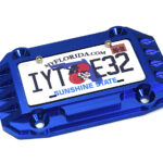 Realistic Blue License Plate with Alloy Frame for Axial 1/6 SCX6 250008
