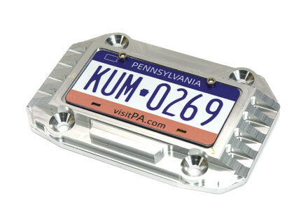Realistic Silver License Plate with Alloy Frame for Axial 1/6 SCX6 250008