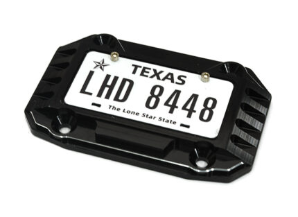 Realistic Black License Plate with Alloy Frame for Axial 1/6 SCX6 250008