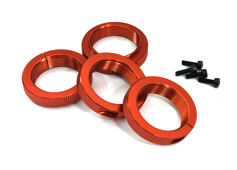 C33362RED Clamp Type Spring Adjustment Collars for Arrma 1/5 Kraton 4X4 8S BLX ARA330568 - Image 1