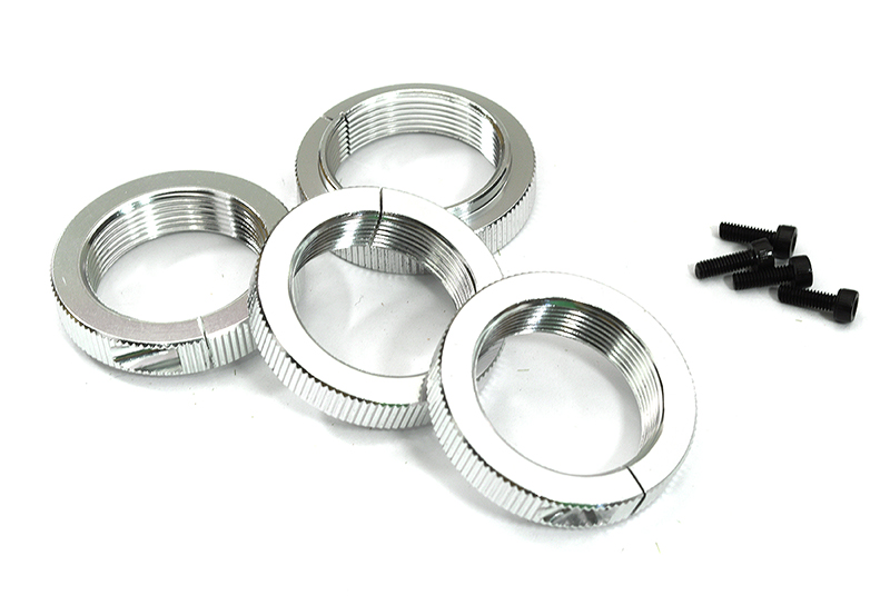 C33362SILVER Clamp Type Spring Adjustment Collars for Arrma 1/5 Kraton 4X4 8S BLX ARA330568 - Image 1