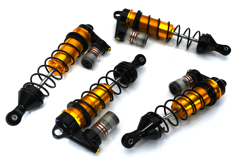 C33363ORANGE Machined Piggyback Shock Set for Arrma 1/8 Kraton 6S BLX ARA330621 ARA330622 - Image 1