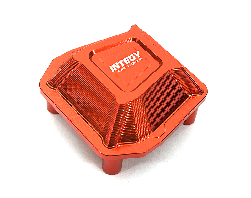 C33365RED Billet Machined Alloy Differential Cover for Axial SCX6 Crawler - Red 252002 - Image 1