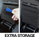 Black PU Leather Armrest Cover w/ Pocket for Tesla Model 3/Y - Image 5