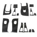 Glossy Carbon Fiber Windows Control Panel Trim Covers for Tesla 21-23 Model 3/Y