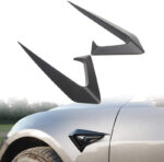 Matte Black Side Camera Aero Blade Trims Covers for Tesla 17-22 Model 3 - Image 2