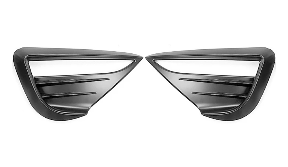 C33397 Matte Black Front Fog Lamp Aero Trim Covers for Tesla 21-24 Model Y - Image 1
