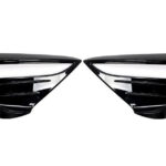 Glossy Black Front Fog Lamp Aero Trim Covers for Tesla 20-23 Model Y