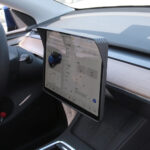 Matte Carbon ABS Scratch Resistant Screen Sunshade for Tesla 21-23 Model 3/Y - Image 2
